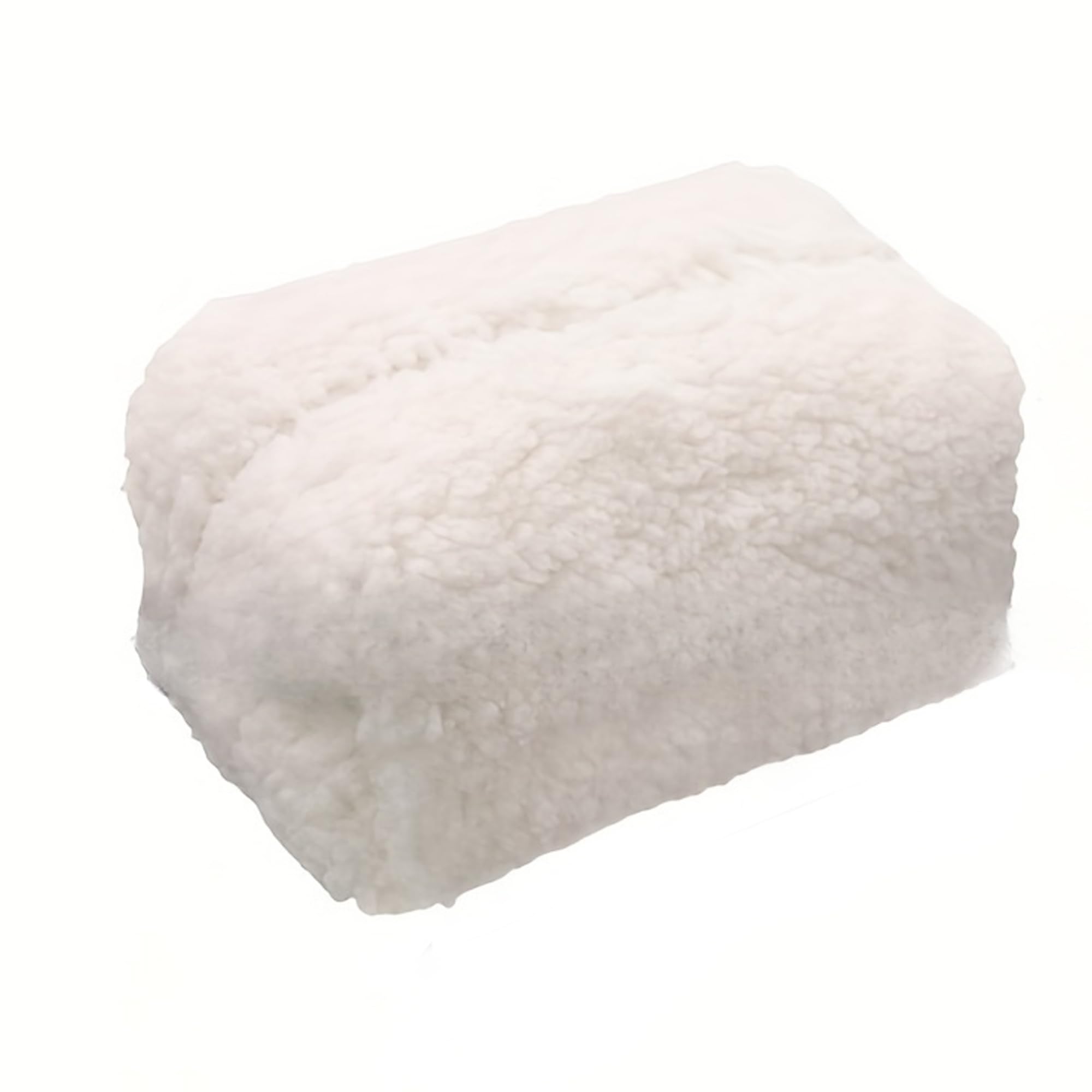 Makeup bag, white plush, fluffy, zippered, portable skincare storage bag, mini fashionable small bag (white)