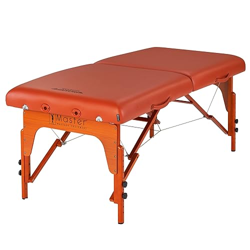 Miniatura 6 de Master Massage Santana LX - Paquete de mesa de masaje portátil de 31 pulgadas espuma viscoelástica Reiki Mountain Rojo castañoolmo estándar canela