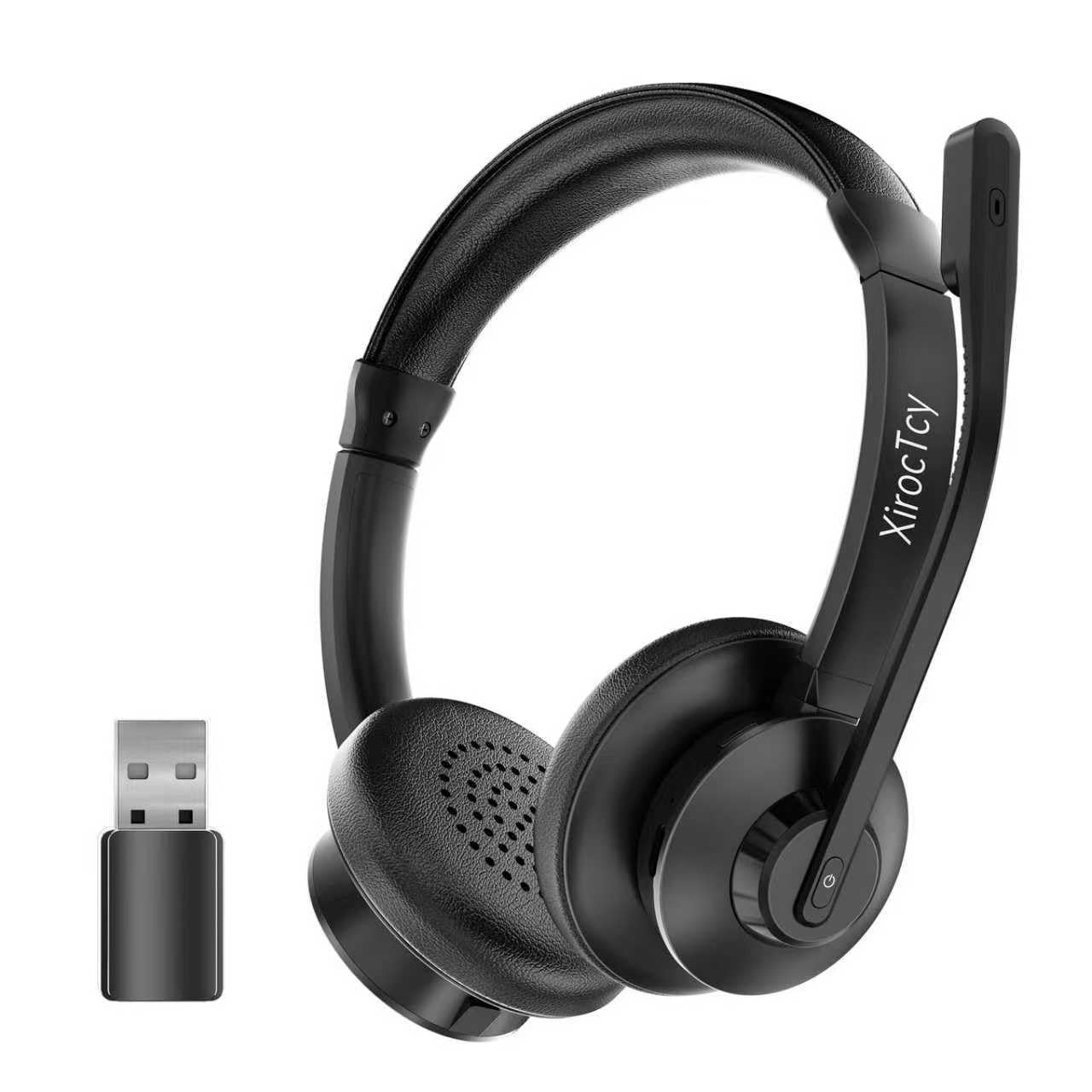 Wireless Headset with Mic for Work, Bluetooth Headset, Mic Clear Calls, Wireless Headphones with AI Noise Cancelling Microphone (Bluetooth 5.3 & Mic Mute), USB Dongle, for PC/Zoom/Office-image-25