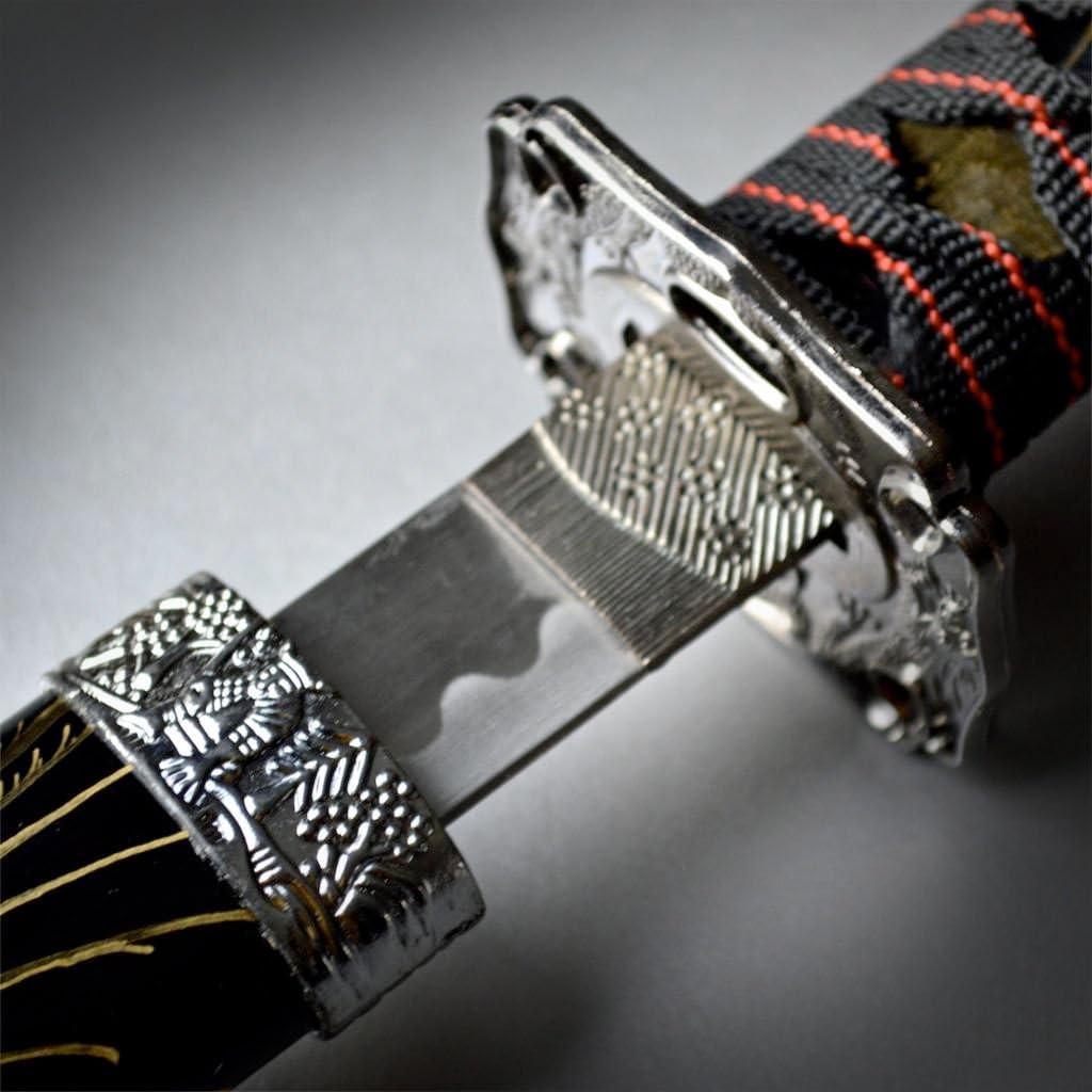 40" Black Dragon Samurai Ninja Bushido Katana Japanese Sword Carbon Steel Blade