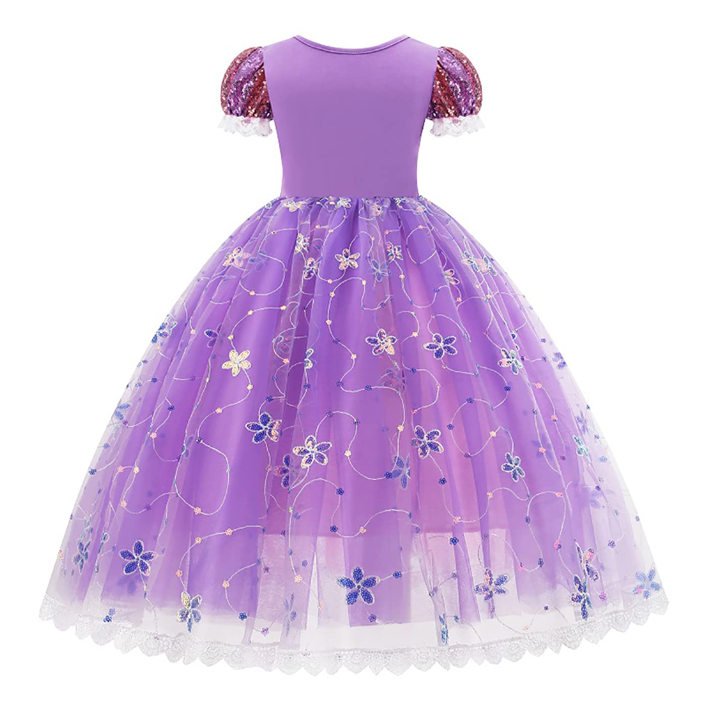 Kosplay Niña Princesa Rapunzel Vestido Niña Disfraz de Princesa con Accesorios Vestido de Princesa Tul Maxi Cumpleaños Fiesta Cosplay Navidad Halloween Carnaval Bautizo Vestidos