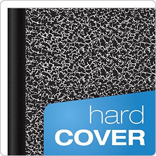Oxford Composition Notebook, College Ruled Paper, 9-3/4" X 7-1/2", Black Marble Covers, 100 Sheets, 1 Book (63796) #TOP1