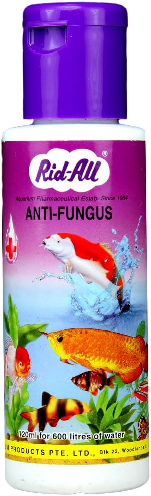 Foodie Puppies Rid All Anti Fungus - 120ml | Aquarium Fish Medicine | Effective Against Wide Range of fungal infections