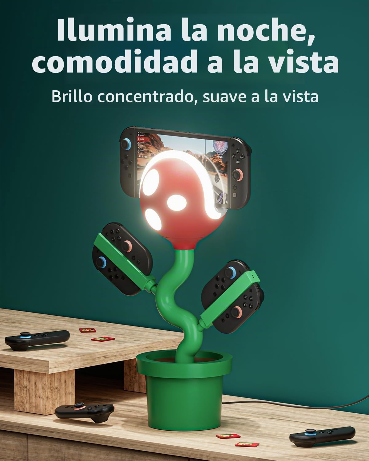 Estación de acoplamiento compatible con Nintendo Switch 2, base de carga POWKONG para controlador Joypad PK02-S2, soporte de base de TV Piranha con puertos HDMI 4K 60Hz / USB 2.0/USB-C PD carga rápida