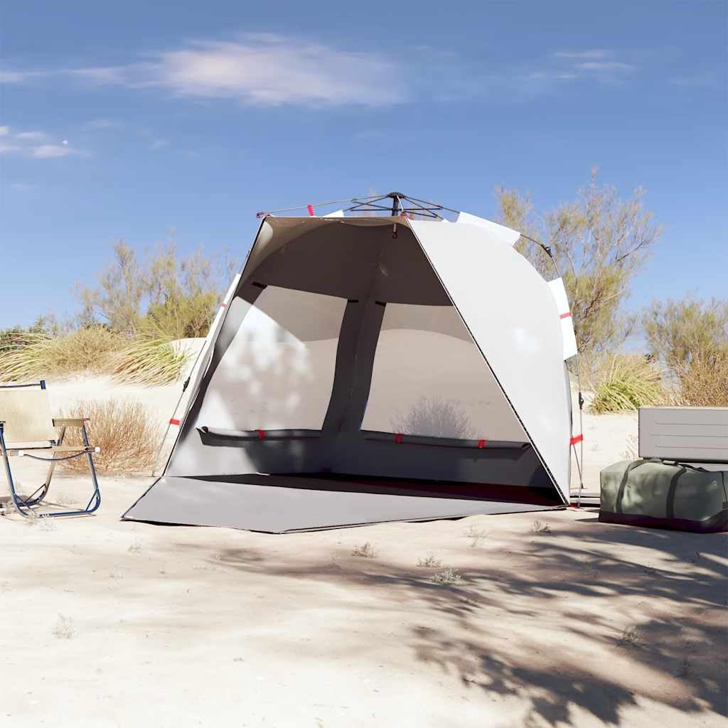 Genérico Tienda de Playa 3 Personas Impermeable Apertura rápida Gris,Deportes,Actividades al Aire Libre,Camping y Senderismo,Tiendas de campaña-4005313