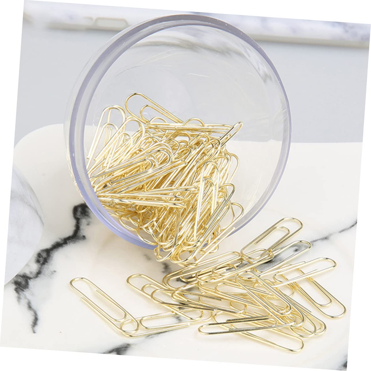 5 Set Graffetta Per Fogli Graffette Da Ufficio Asse Cartelline Portadocumenti Faldoni Portadocumenti Bollette Graffetta Fermagli Per Banconote D'oro Metallo Golden 100 Pezzi * 5 NUOBESTY