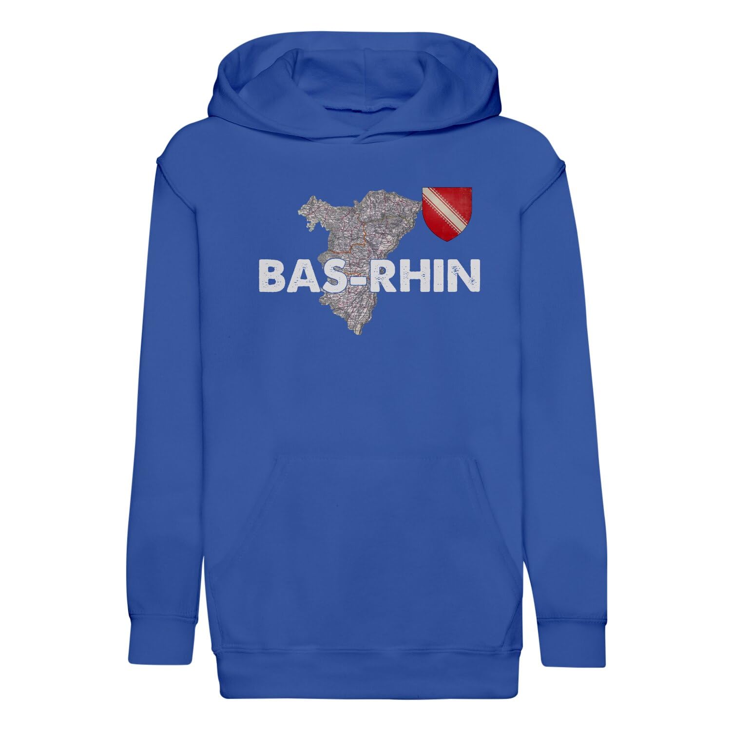 Sweat à Capuche Enfant Bas Rhin 67 Qualité Premium Carte Strasbourg