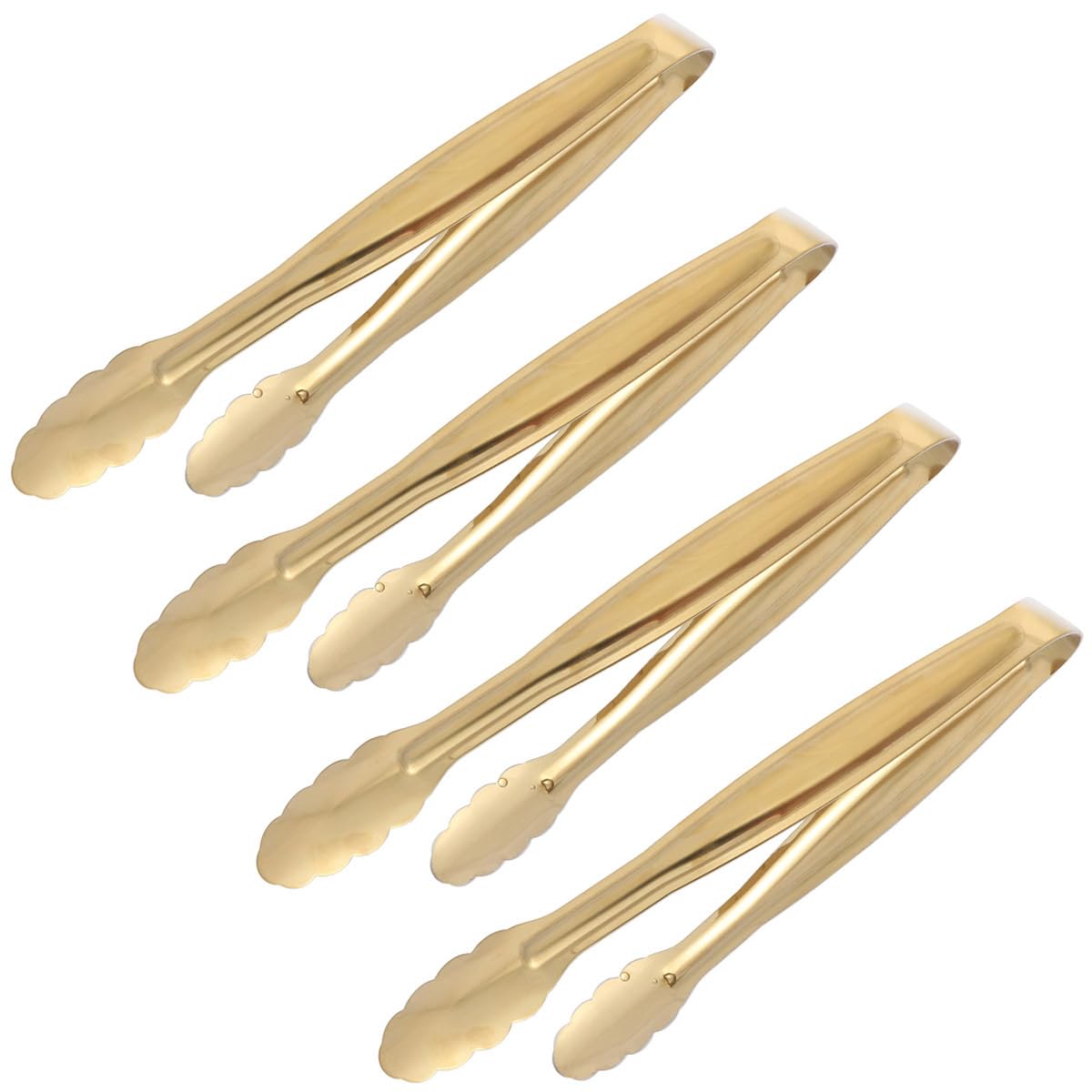 UPKOCH Espátula de metal 4 piezas pinzas de cocina para servir alimentos buffet