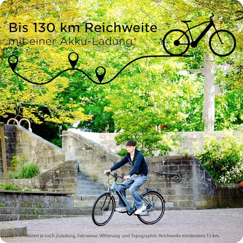 ZÜNDAPP Ebike Herren 28 Zoll Trekkingfahrrad | E Bike 8 Gänge 175-195 cm Elektro Fahrrad | E-Bike Elektrofahrrad mit hydraulischen Scheibenbremsen | Z810 – Bild 3