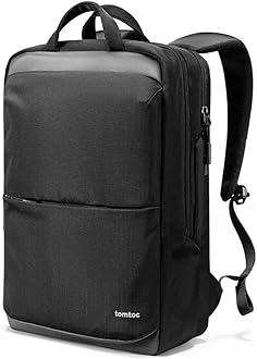 tomtoc Compact Laptop Backpack for 15.6-inch Computer, 18L Everyday Backpack Professional Pack Work Bag with Cable Pass-through for Business, Commute