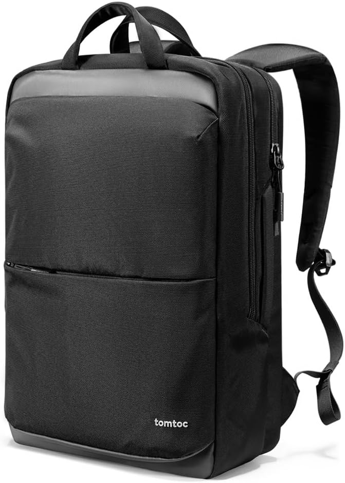 tomtoc Compact Laptop Backpack for 15.6-inch Computer, 18L Everyday Backpack Professional Pack Work Bag with Cable Pass-through for Business, Commute