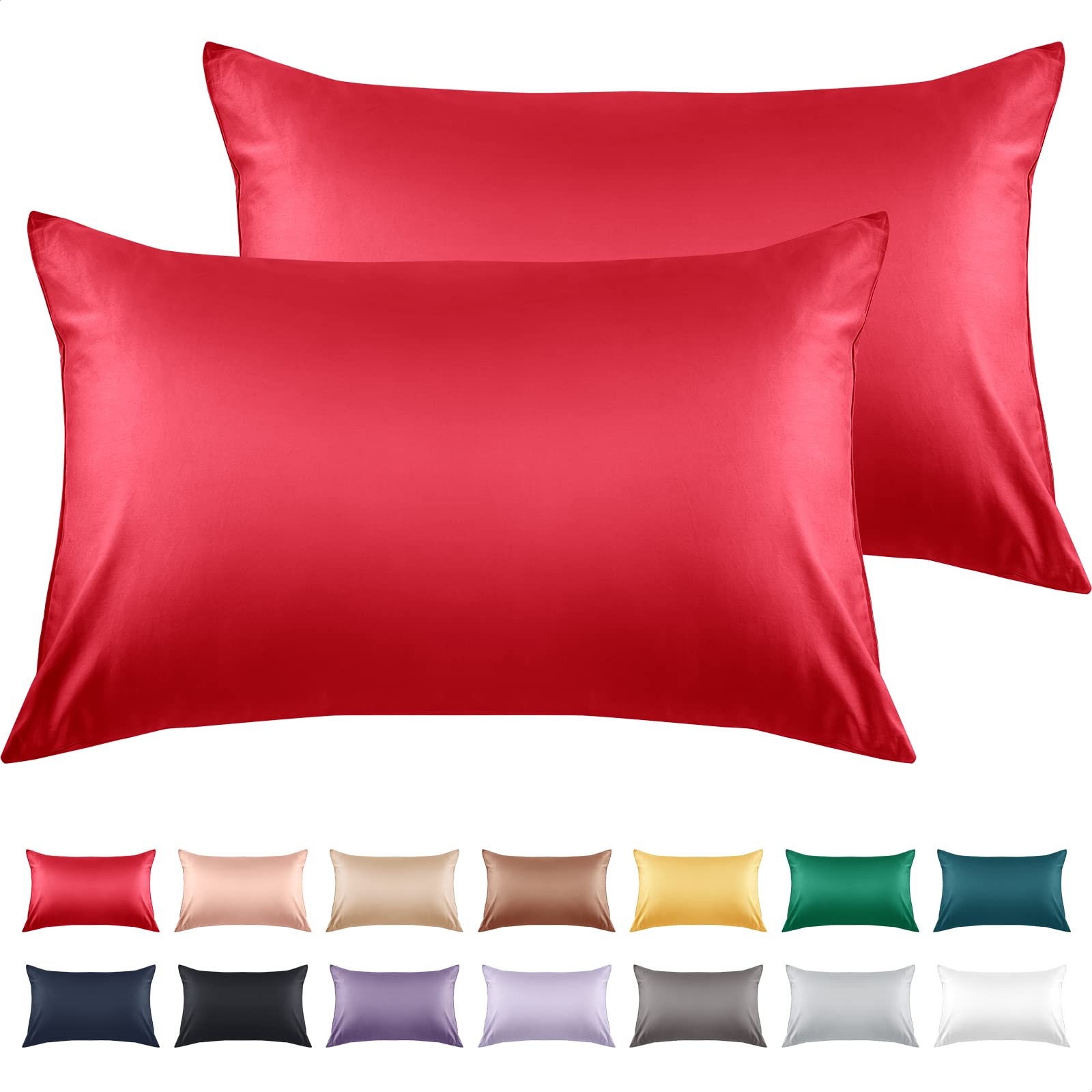 Warmstar Cotton Pillow Cases Standard Size Set of 2, 600 Thread Count Pillowcases 20x26 Inches, Soft Long Staple Cotton Pillowcases Breathable with