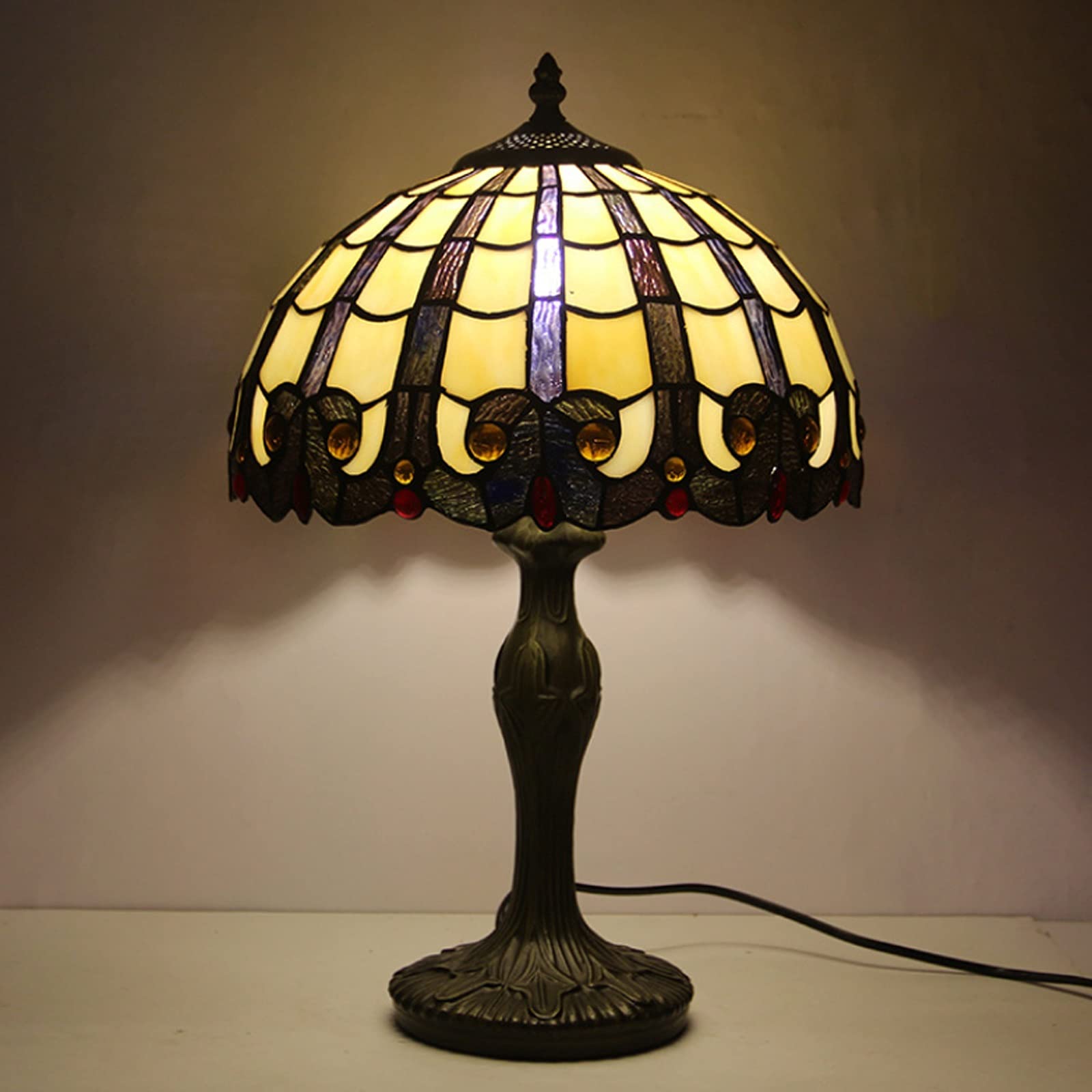 Kryształowa lampa stołowa witraż dziecięca lampka nocna lampki nocne do salonu sypialnia Cafe Bar