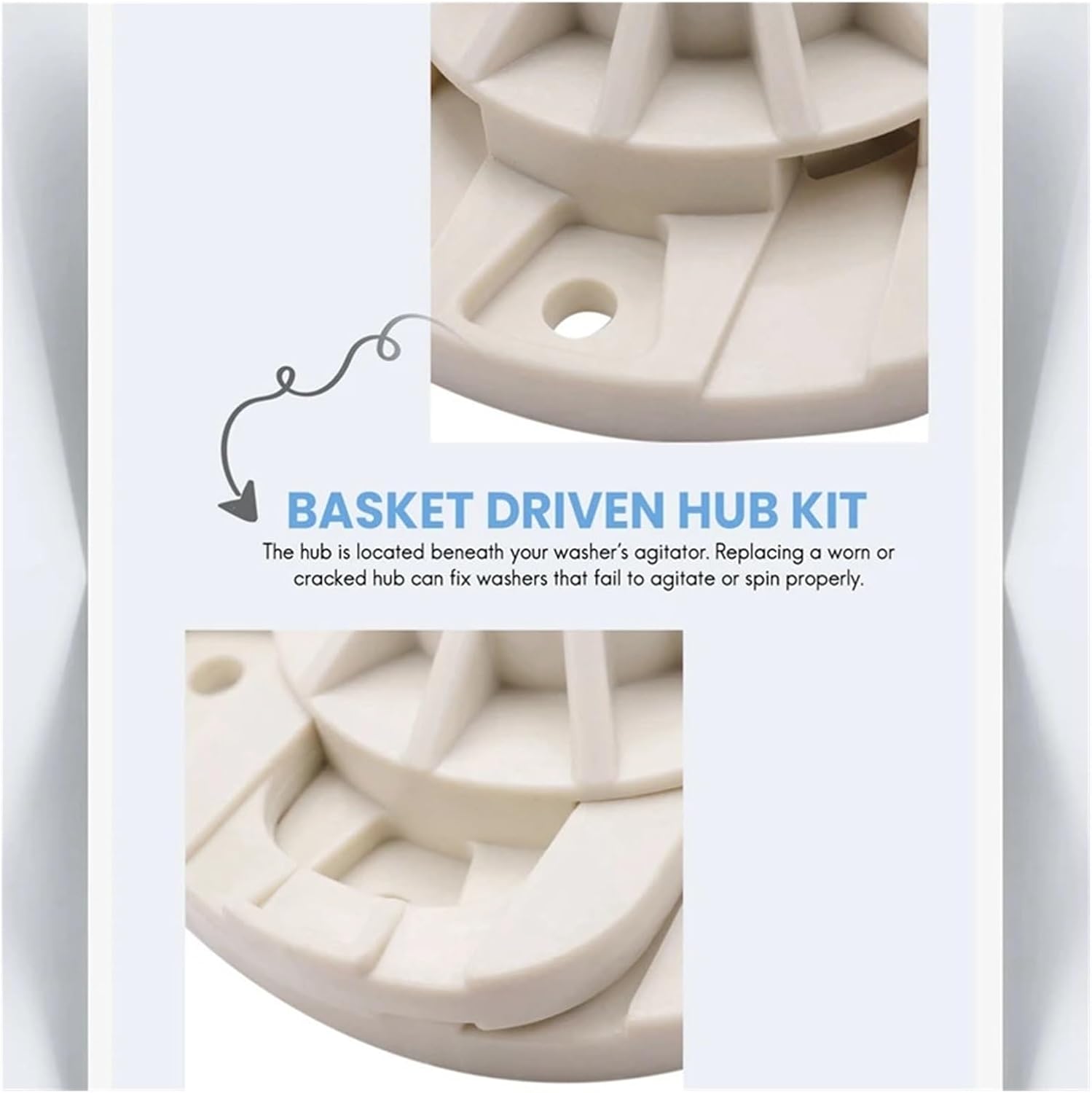 5X W10528947 Washer Basket Driven Hub Kit - Replacement, Compatible for Whirlpool Washing Machine