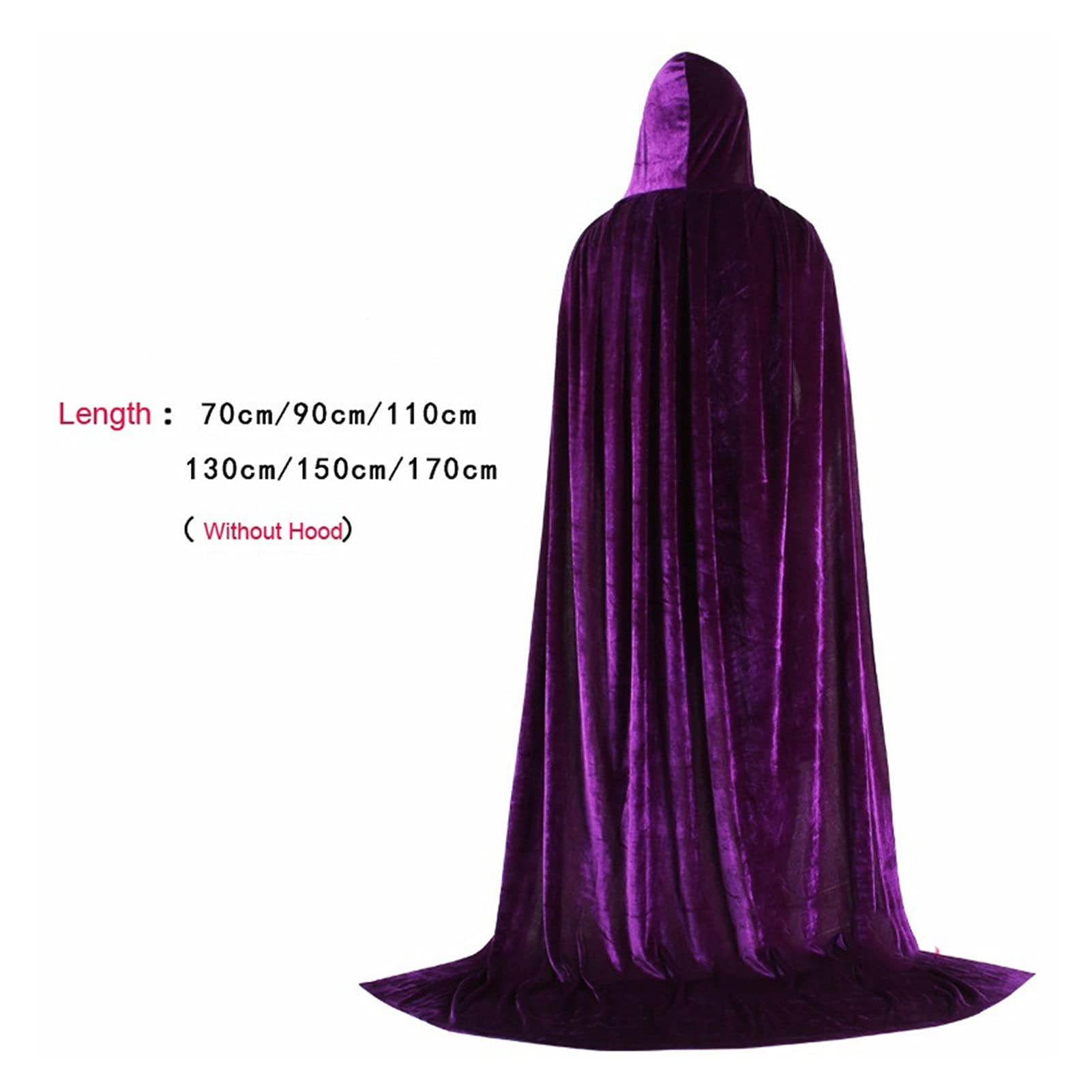 Capa Con Capucha De Terciopelo Rojo Para Niño/Niña - Disfraz Medieval, Halloween, Vampiro, Bruja