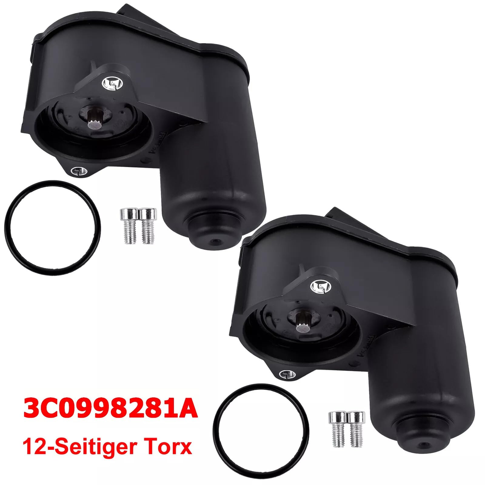 Lot de 2 servomoteurs de frein à main électriques 6 côtés/12 côtés 6/12 Torx pour VW Passat CC 3C2 3C5 Variant arrière gauche droite 3C0998281A 3C0998281 3C0998281B (2, 12 Torx)
