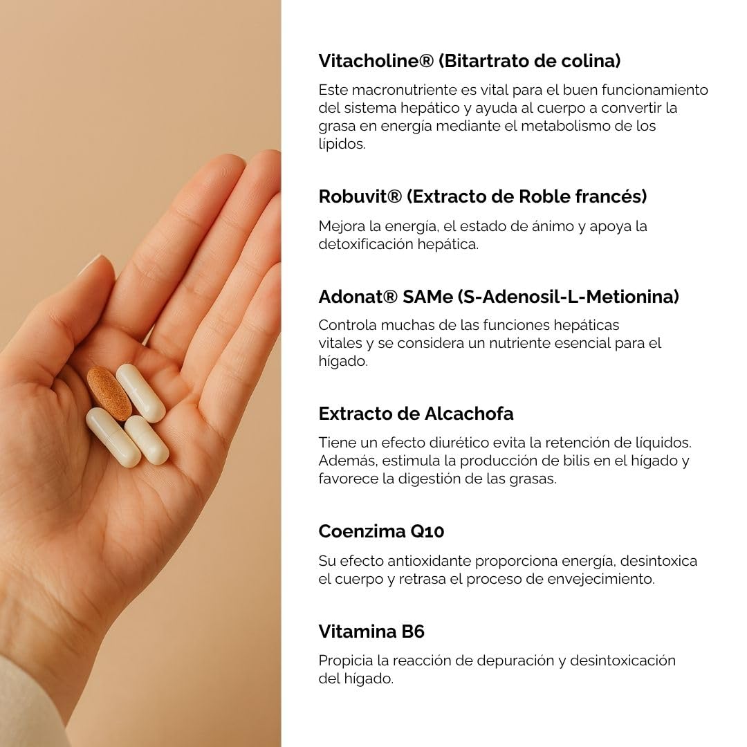 Zeruiah - Restore Boost Complemento Alimenticio para 1 Mes | con Coenzima Q10 y Vitamina B6 Detox Hepático para Más Energía y Soporte Metabólico 60 cápsulas