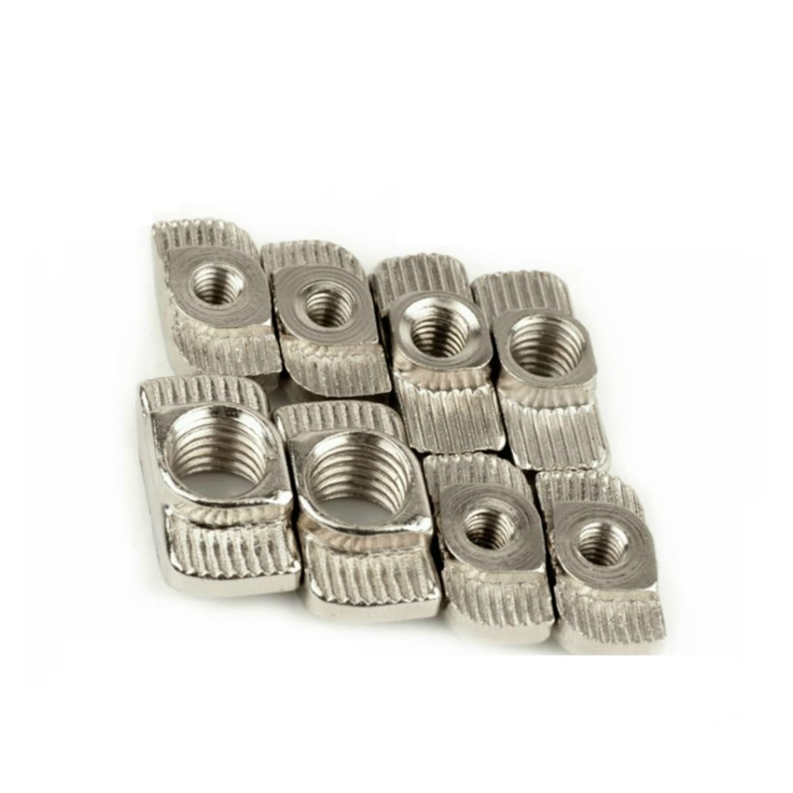 EU M3 M4 M5 For 20 30 40 45 Series T-Slot T-nut Sliding Hammer Head Steel Drop In Nut Connector Aluminum Extrusion Profile (Size : Nickel Plated Sery)