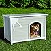 MidWest Homes for Pets Eilio Folding Outdoor Wood Dog House, No Tools Required for Assembly | Dog House Ideal for Medium Dog Breeds, Beige (12EWDH-M)