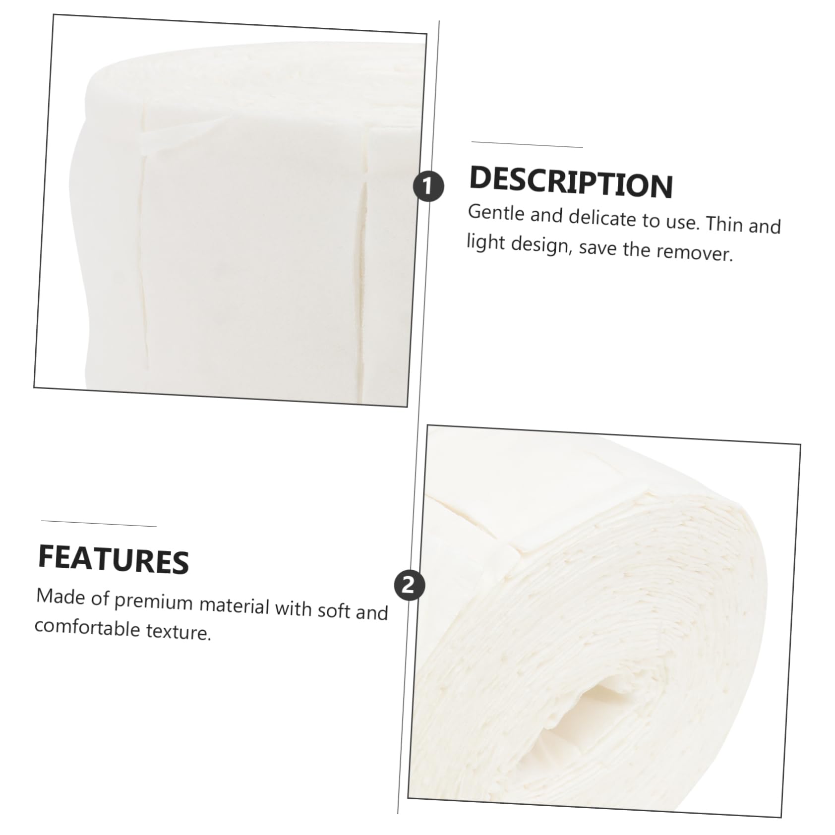 Beatifufu Gel Removal Nail Polish 500pcs Cotton Pads Soak Off Nail Polish Easy Nail Cleaning