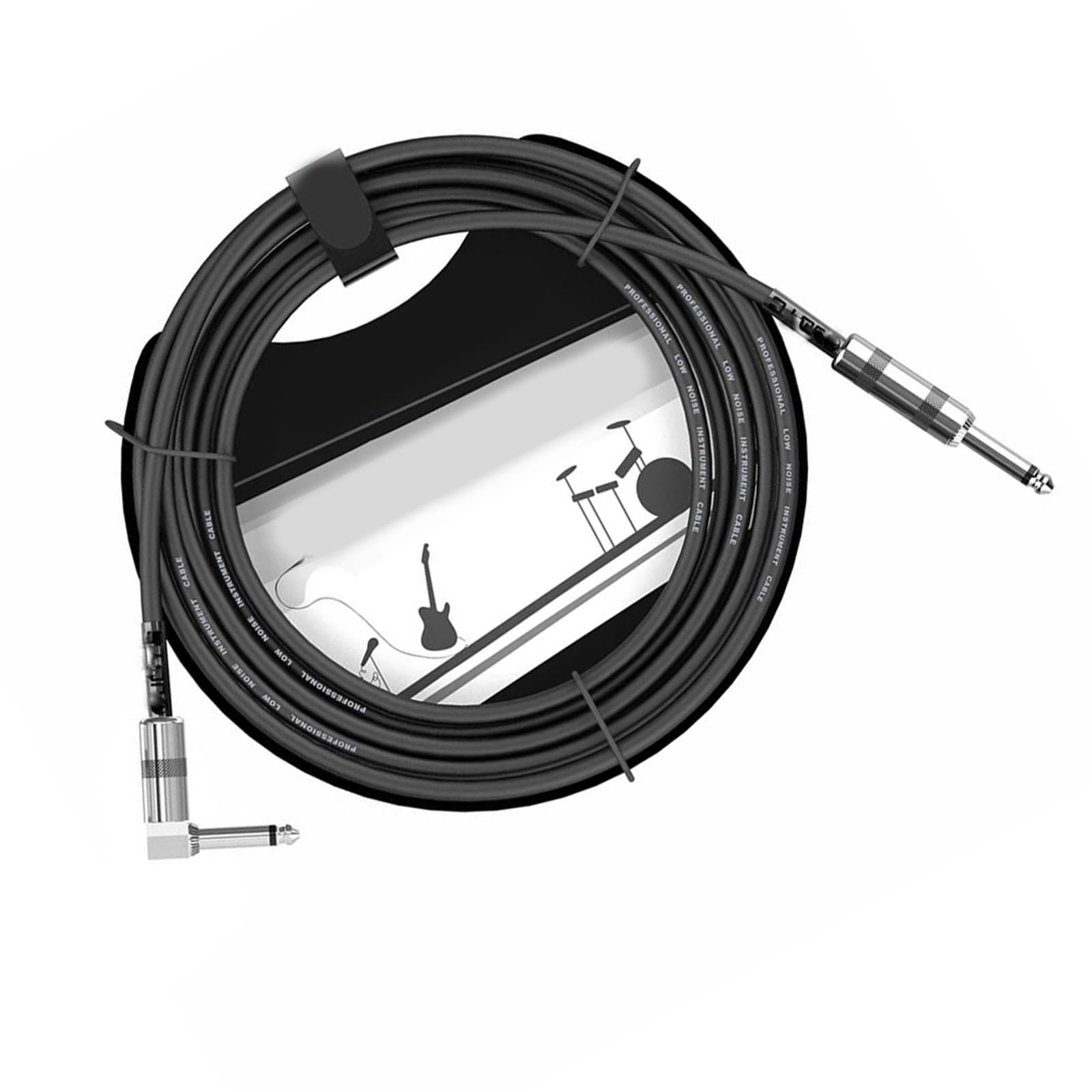 Kabel Do Gitary Z PVC Przewodnik Czystej Miedzi 6,35 Mm Ze Złączem Kątowym 1/4 Cala Kable Gitarowe O Niskim Poziomie Szumów