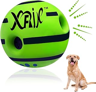 XFRJK Wobble Giggle Ball for Dogs Interactive Dog Ball Giggle Sounds When Shake or Roll Squeaky Dog Toys Ball for Dog Training Playing Dog Gifts
