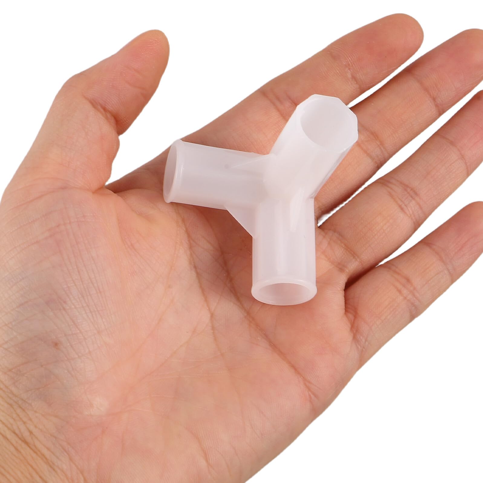 Connettore Compatibile in Plastica a 3 Vie 10 Pezzi Bianco per Aste Armadio e Organizer Scarpe per Guardaroba e Aree di Stoccaggio Domestiche