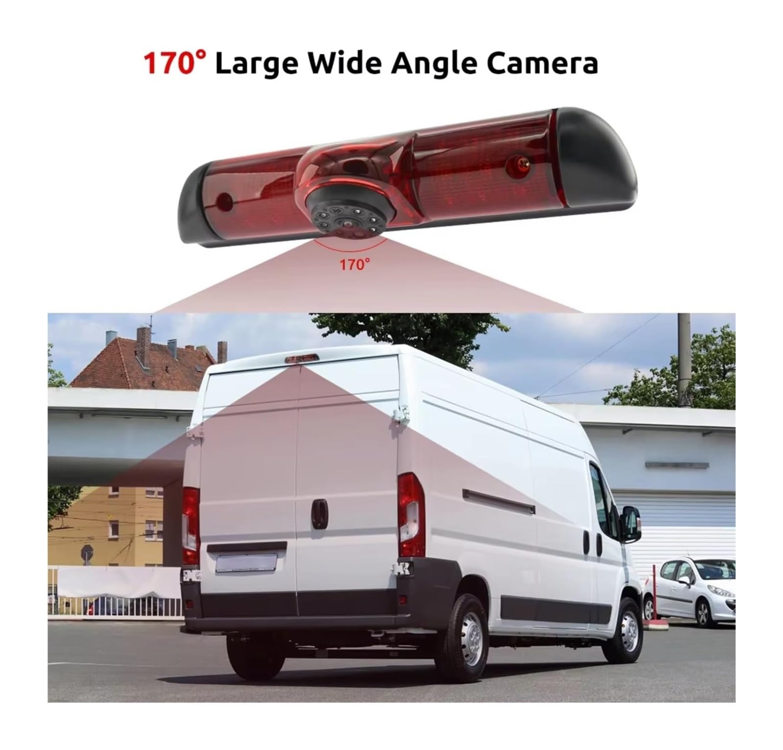 HD Rückfahrkamera Für FIAT Für Ducato 2006 2007 2008 2009 2010-2015 170° Rückfahrkamera Mit Bremslicht Und 4,3 Zoll Monitor(10M-456FYT)
