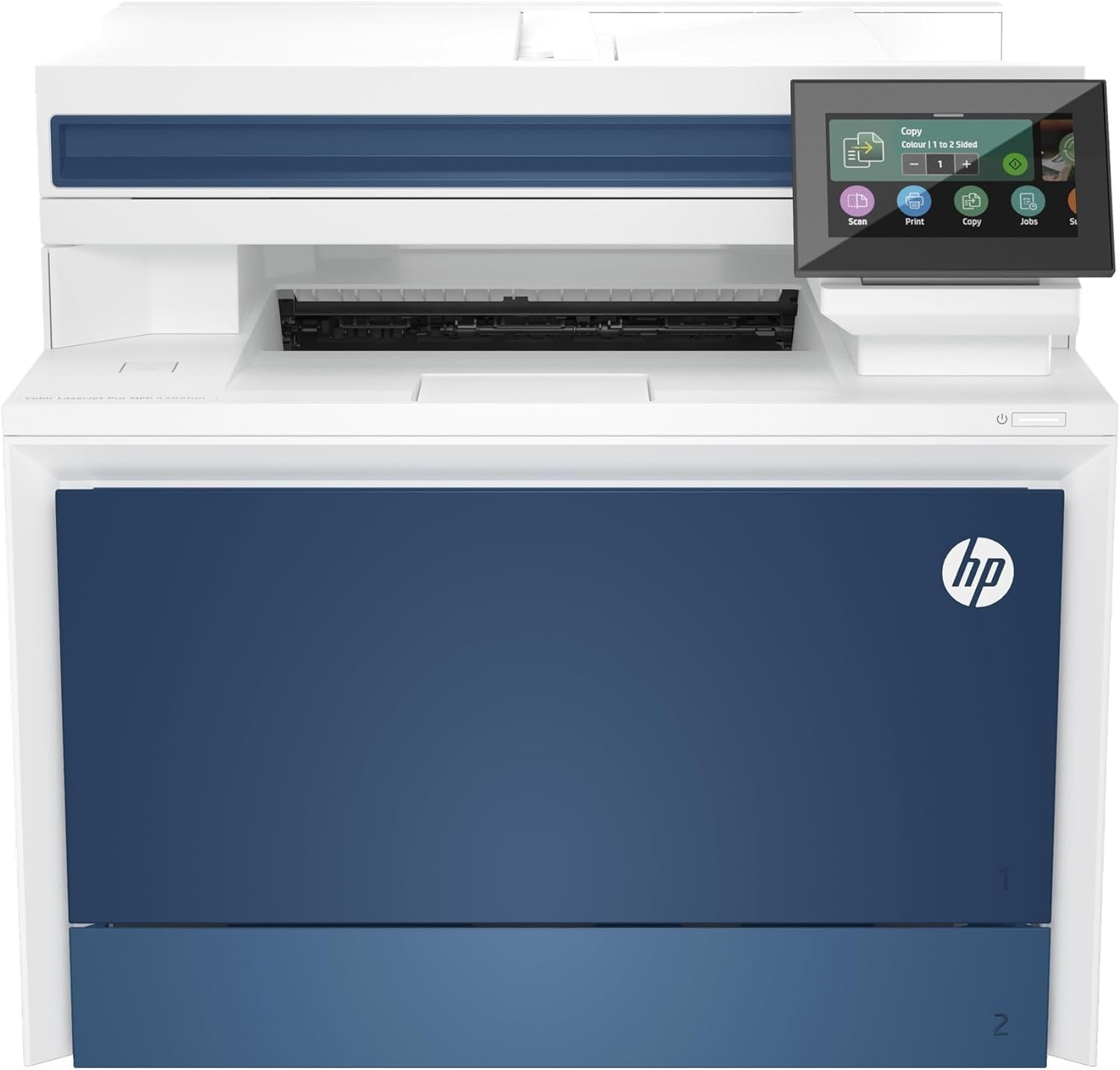 HP Color LaserJet Pro 4302fdn, 4RA84F, Imprimante Multifonction A4, Impression Recto/Verso, 33 ppm N/B et Couleur, USB, Ethernet, Copie, Numérisation, ADF, Fax, Écran Tactile de 4,3", Bleu et Blanc