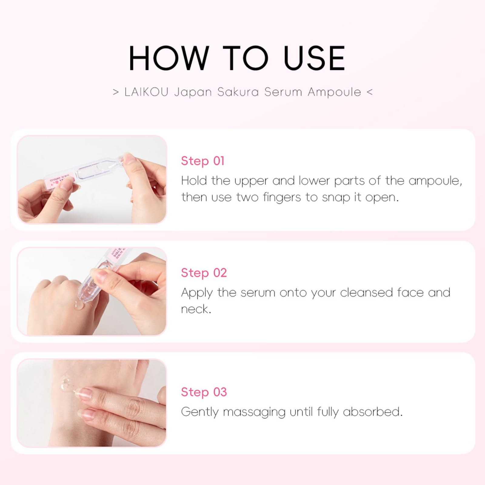 Sakura Essence Ampoules 2mlx10 – Glow Serum, Hydrating Face Serum