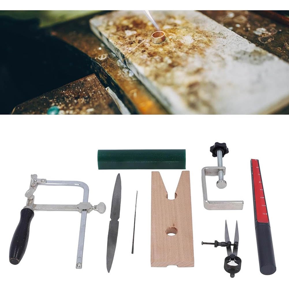 Kit D'Outils Moulage pour Fabrication Bagues en Cire pour, Outils Sculpture sur Bagues en Cire, Calibreur Bagues en Cire, pour Tube Cire, Cadre Scie Bagues pour