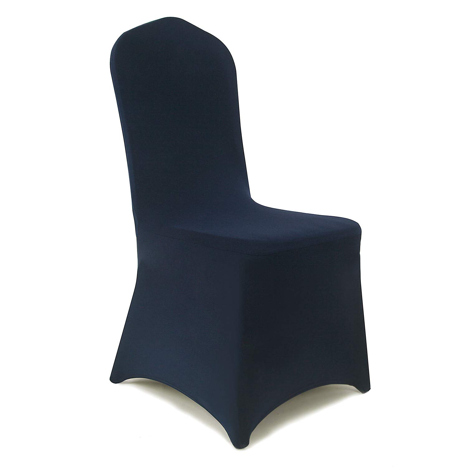 Peomeise 6pcs Stretch Spandex Chair Cover for Wedding Party Dining Banquet Event (Navy, 6)