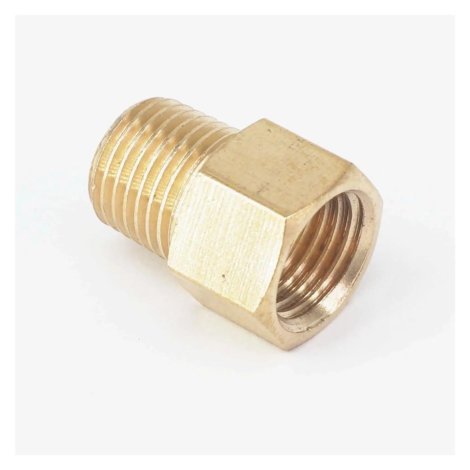 Rvblrdse Men's One Color 1/4" Bspt X 1/4" Npt Fe Brass Pipe Fitting Hex Reducer Coupler Connector