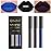 AMY\'S DIARY 3Pcs Matte Liquid Lipstick Sets, Blue Dark Black Purple Matte Lipstick Lip Stain Long Lasting 24 Waterproof Lip Gloss Gift Set for Women Lippies (07)