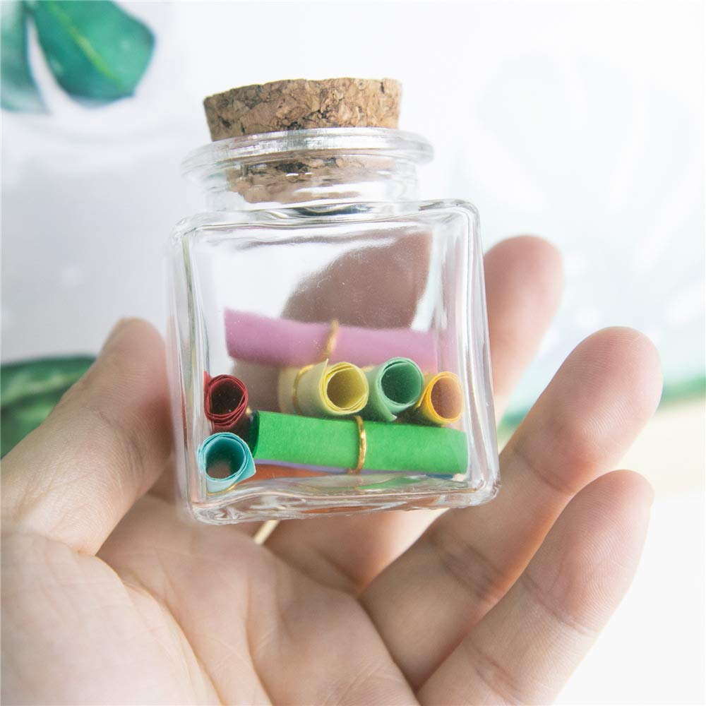 24pcs Leere Glasflaschen Mit Korken Fläschchen Gläser Behälter für Lebensmittel Flüssigkeit Geschenke Lagerung 50ml Glasflaschen Großhandel.