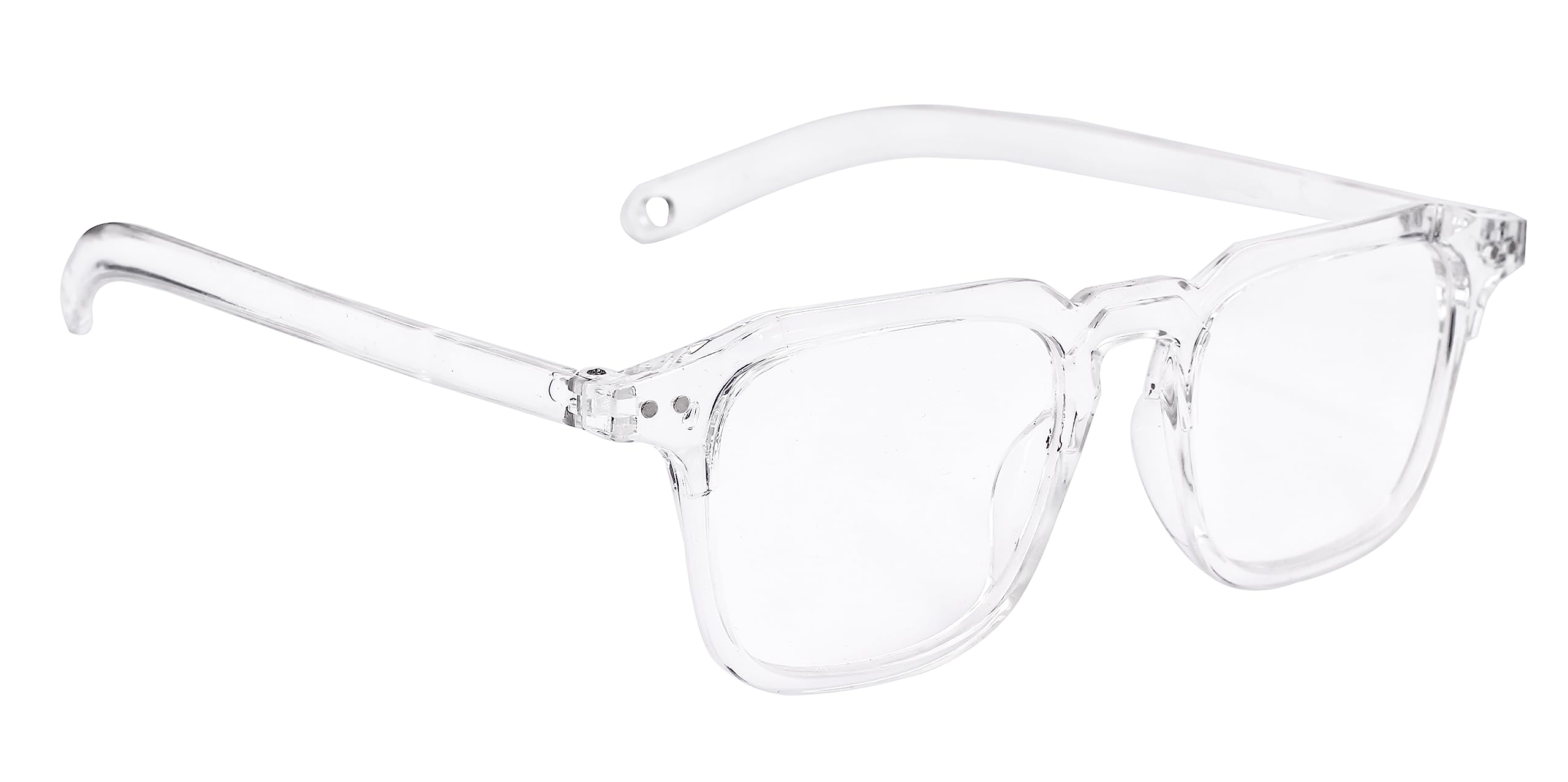 COBERTATransparent Unisex Medium Rectangle Square Optical Frame Sunglasses GZR Stylish Design For Men, Women, Girls And Boys