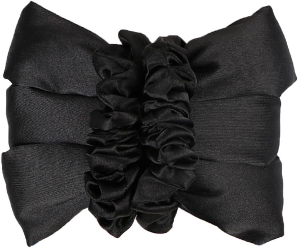 SONGQEE Heatless Hair Curler, Heatless Curling Rod Headband, Heatless Curls Hair Styling Tools for Long Medium Hair, No Heat Lazy Curler Set with Scrunchies, Silk Hair Wrap for Sleeping (Black)