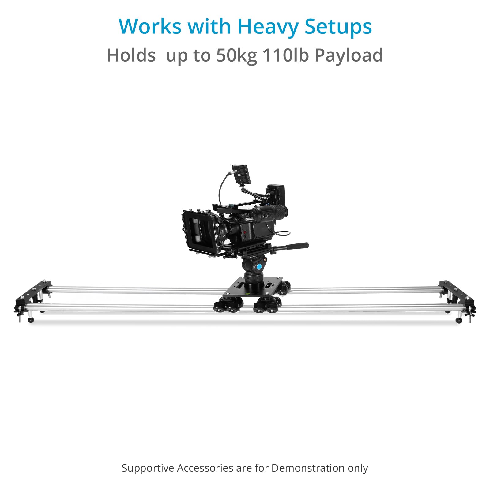 Proaim Kit de Rails Aluminium 8 ft pour Systèmes de Dolly Caméra | Compatible avec les dollies Polaris, Fusion et Breeza, tubes Ø 1,5", charge jusqu'à 50 kg.