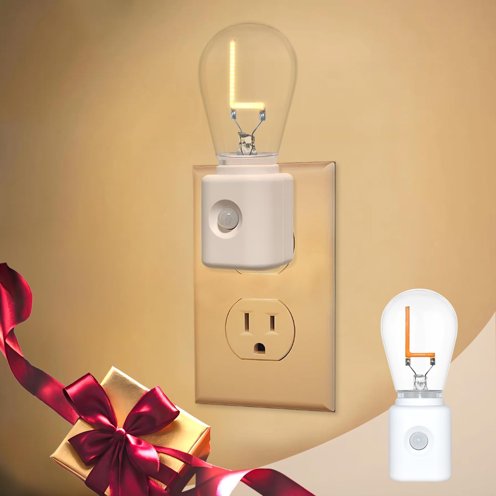 LUMILECT LED Night Light Plug in Motion Sensor Night Light with Adjustable Brightness 3 Lighting Mode AUTO ON