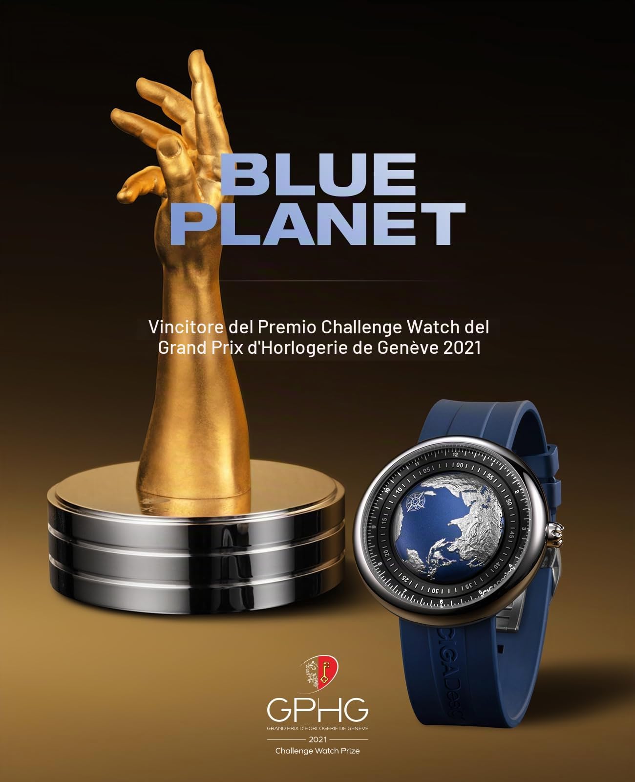 CIGA Design Blue Planet Orologio Automatico Uomo(Titanio)
