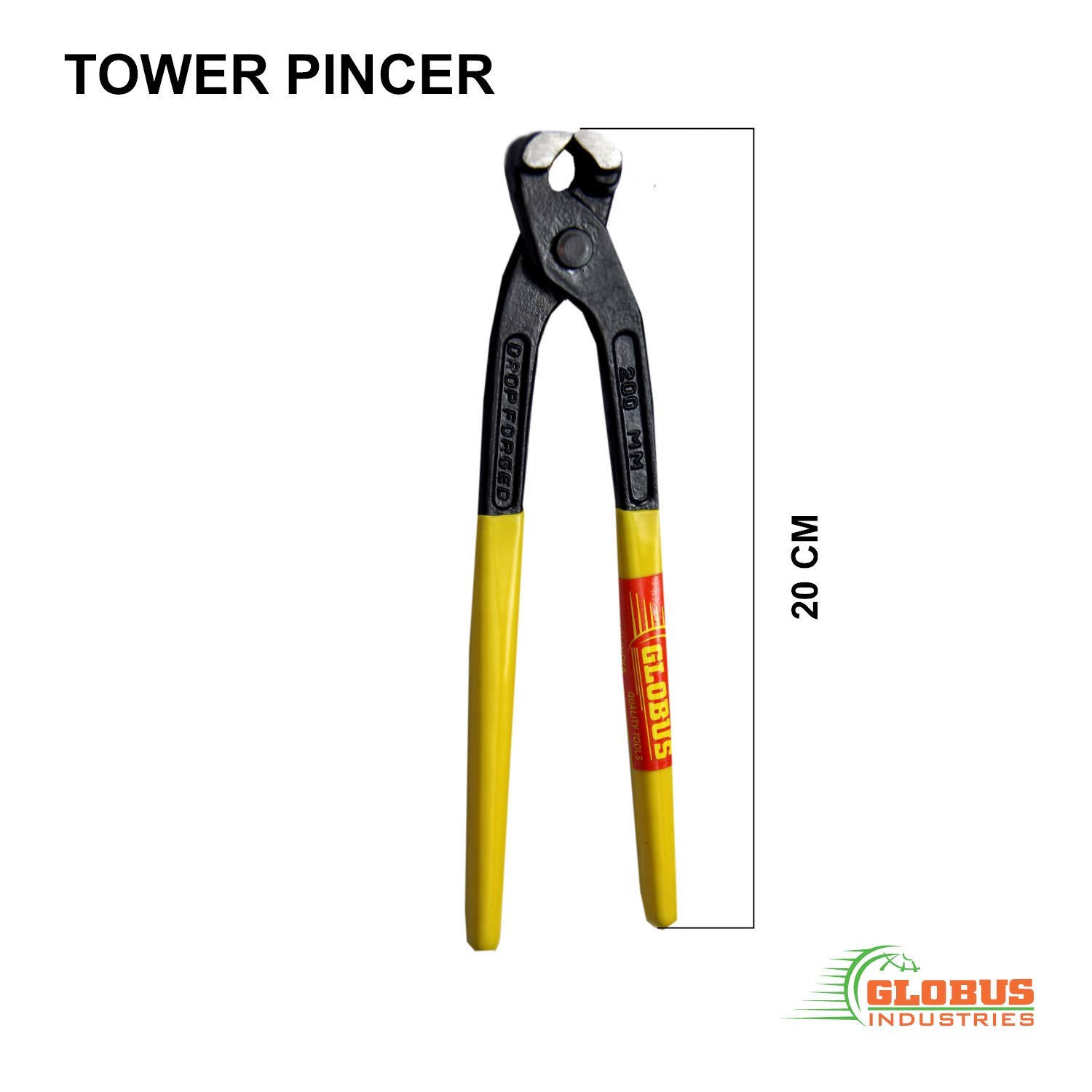 GLOBUS Forged Tower Pincer/Cutter - (8 inches, Black) 1