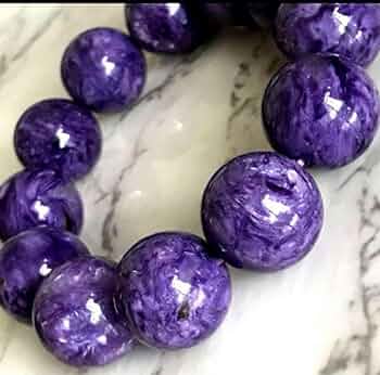 チャロアイト鑑別書付き極美品約13.3〜13.6ミリ