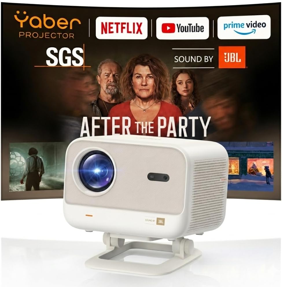 Yaber Smart projektor | Netflix, JBL Dolby Audio, HDR10, Autofokus
