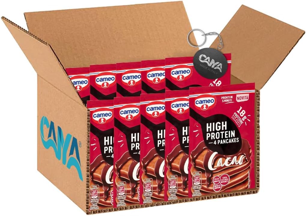 Cameo High Protein Preparato per Pancake al Cacao 70g - Novita [CAIYA® BOX da 10 Bustine]