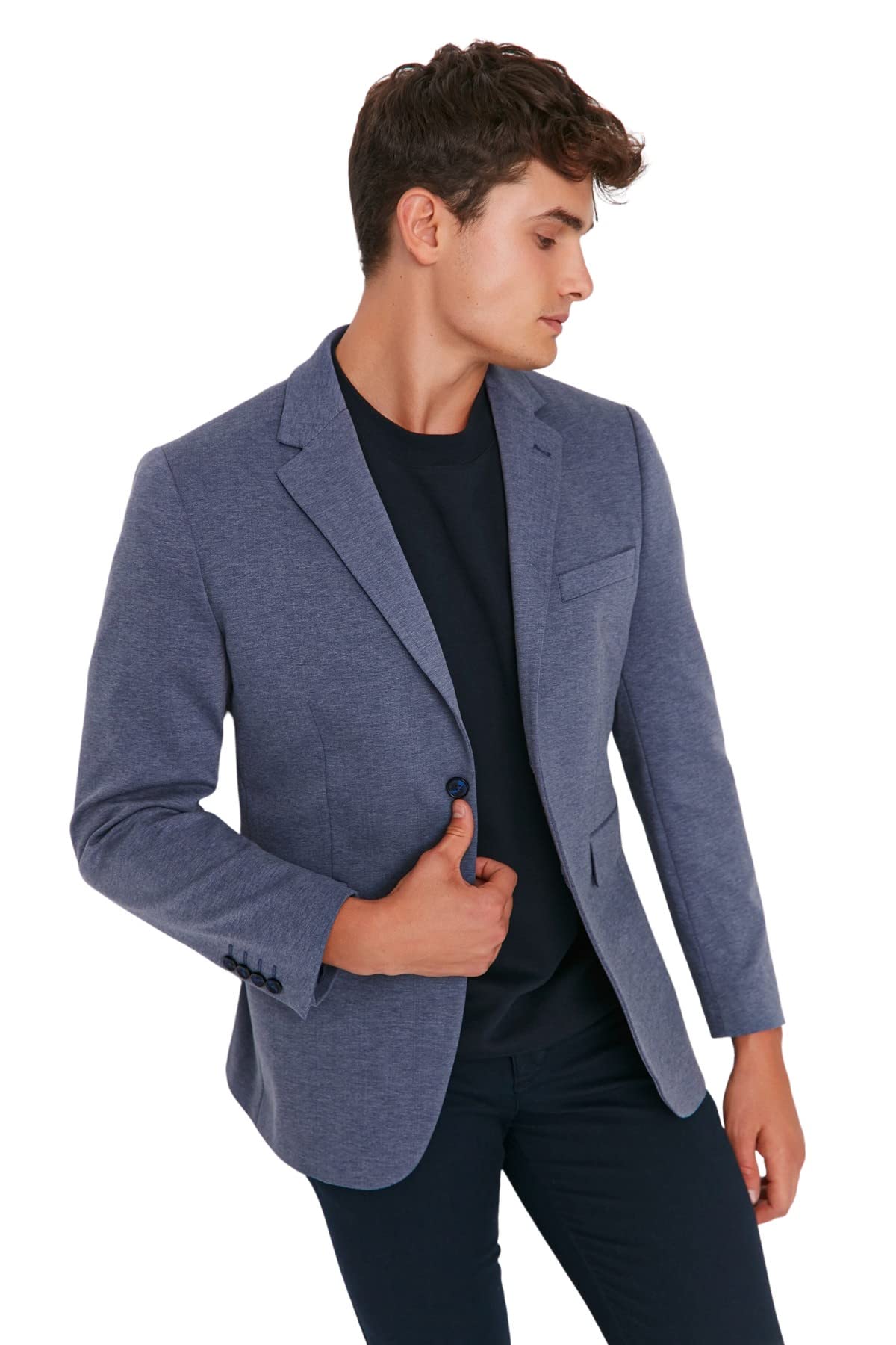Trendyol Jacket - Navy Blue - Regular