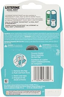 Listerine PocketPaks Breath Strips Cool Mint - 6 Packs of 72