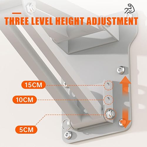 Miniatura 3 de Barra de barbilla montada en la pared, barra de dominadas multifuncional, estación de barra de inmersión para entrenamiento de gimnasio en casa,