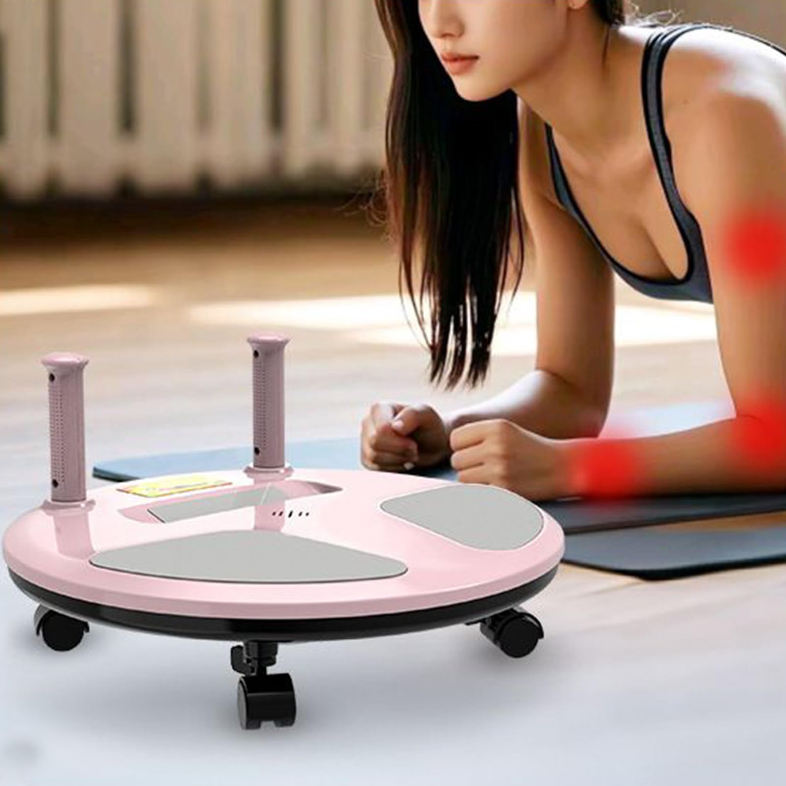 Rullo Per Allenamento Addominali Attrezzo per Allenare i Muscoli Addominali | Rullo Addominale A 4 Ruote Per Uomini, Donne, Giovani, , Appassionati Di Fitness E Bodybuilding