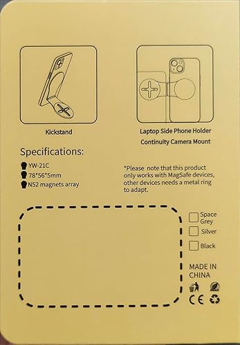 Miniatura 8 de ALAFLY Paquete de 2 soportes magnéticos para teléfono con placa base de metal con tornillo de 14 pulgadas (no incluye soporte para teléfono), fácil