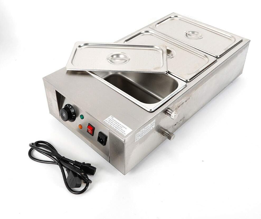 Electric Chocolate Melting Machine 1000 W Electric Chocolate Tempering Machine Chocolate Melting Pot Adjustable Stainless Steel Melting Pot Chocolate Melting Machine 12kg for Commercial and Home